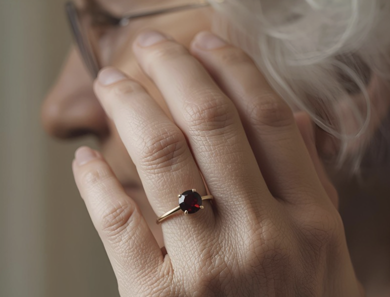 完成した指輪（ジュエリー長谷川のHOUSE GEM ATTENDER）