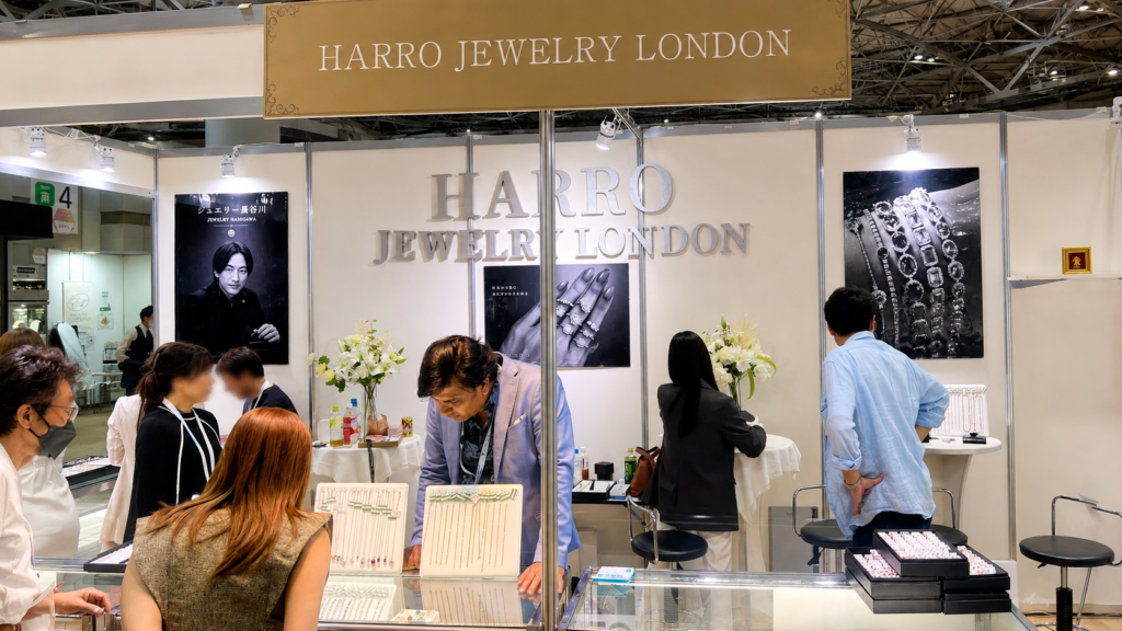 東京ジュエリーフェスでのHARRO JEWELRY LONDONブースの様子